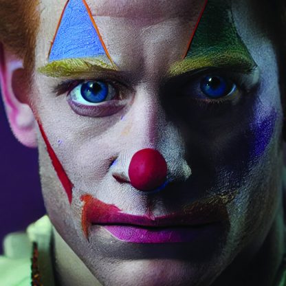 Prince Harry as a clown, limited art print for sale - Image 2