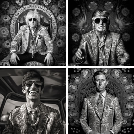 Brilliant Prints, Politicians as 1960s Hippies,limited edition fine art prints for sale