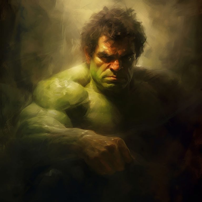 The Hulk as painted by Rembrandt, limited edition fine art prints for